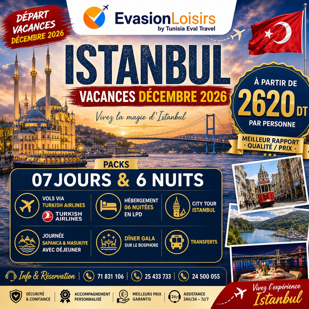 VOYAGE ISTANBUL-VACANCES DECEMBRE 2026