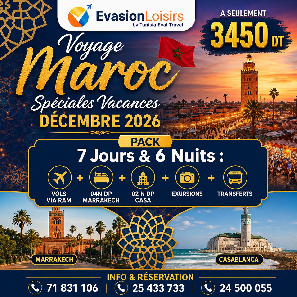 MAROC Spéciales Vacances Décembre 2026